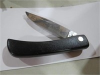 KISSING CRANE BLACK ANGUS POCKET KNIFE