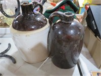 (2) ANTIQUE WHISKEY JUGS - SOME CHIPPING