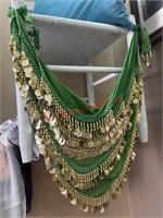 Green Belly Dancing Hip Wrap