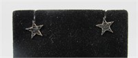 Onyx Star Earrings