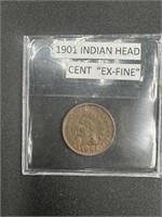 1901 Indian Head Cent - Ex Fine
