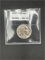1937 Buffalo Nickel MS-63