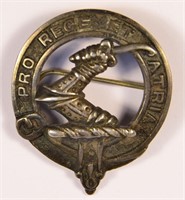 Silver Scottish Clan Badge.