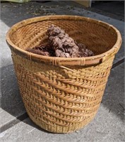 Large Basket with Pinecones