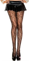 (N) MUSIC LEGS Women's Floral Lace Spandex Pantyho