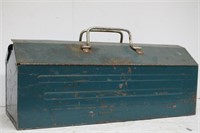 Metal Tool Box With Items in it