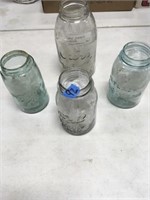 vintage blue canning jars