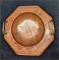 World Traveler Copper & Brass Decorative Bowl W Ha