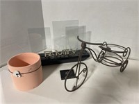 Small Metal Bicycle Plant Stand with Planter and