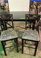 Bar Height Table with 3 Chairs w/ Leaf