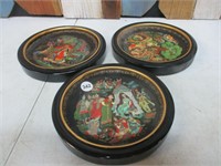 3 Oriental Decorative Plates