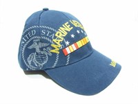 2 Military USMC Marine Vietnam Blue Baseball Caps