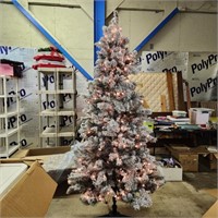 7.5ft Pre-lit flocked Christmas Tree