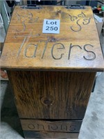 Taters and Onions Wooden Storage Box