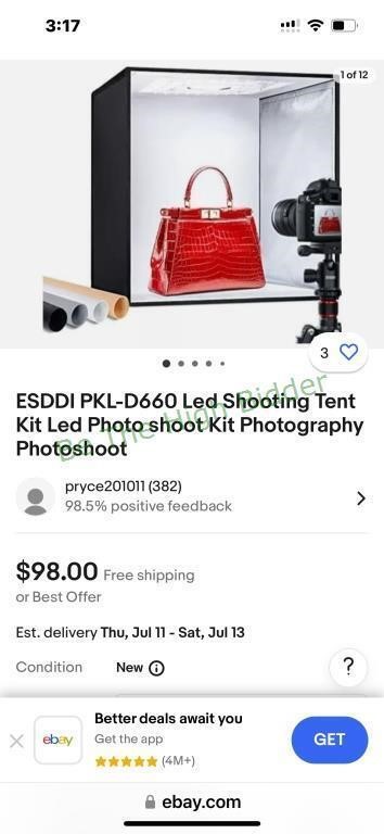 Led photo shooting tent kit