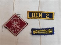 VINTAGE CUB SCOUTS PATCHES- SET OF 3