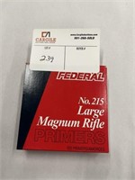 100 federal large magnum rifle primers #215