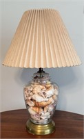 Seashell Filled Table Lamp