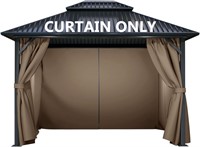 COWVIE 4-Panel Gazebo Curtain 10x12