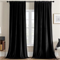 Black Velvet Thermal Curtains