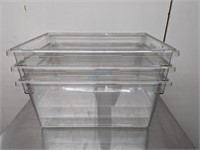 CLEAR POLY FOOD CONTAINER 18" X 28" X 12" *BID PER