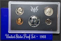 1968 US Mint Proof Set w/ Silver Kennedy