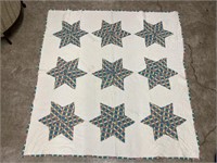 Handmade Star Quilt 68 x 73 inches