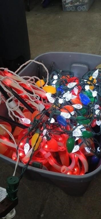 Tote Full of Christmas Decorations