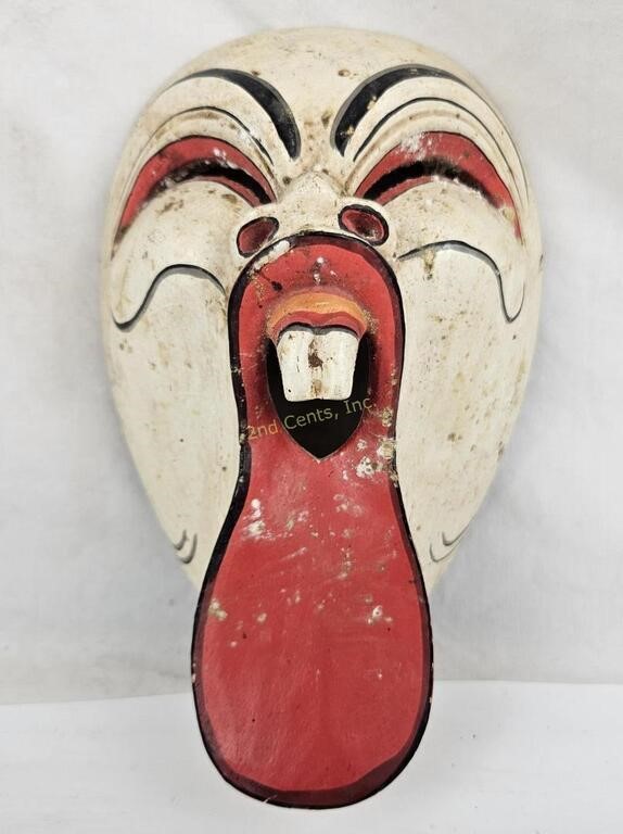 7.5" Wood Carved Tribal Mask