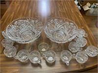 Saw Tooth Edged Crystal Bowls & Cups