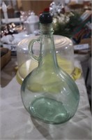 VINTAGE ALMADEN VINEYARD GREEN GLASS WINE BOTTLE