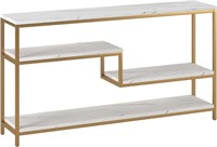 Henn&Hart Mathis Console Table 55" Wide Gold