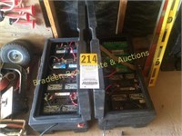 8 DEEP CYCLE MARINE BATTERIES IN 2 PLASTIC TOTES,