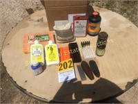 PARTIALLY USED GUN CLEANING SUPPLIES AND MISC.