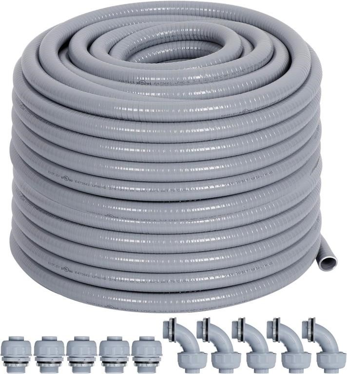 Liquid-Tight Conduit 100 ft and 10 Pieces kit