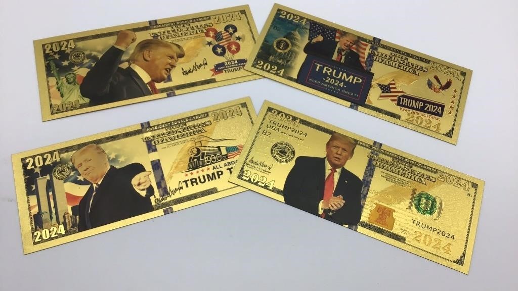 Lot of Donald Trump Gold Bills