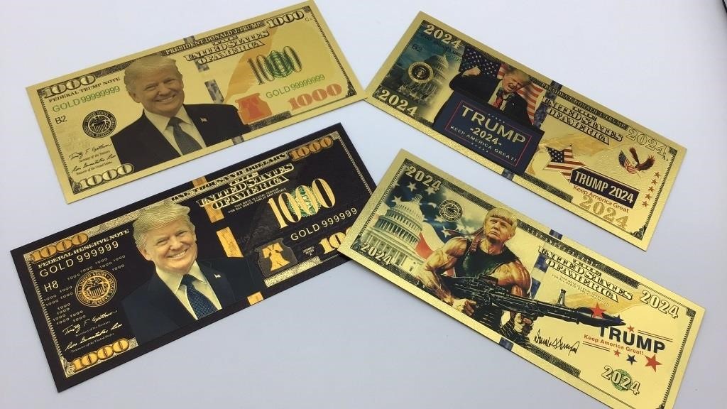 Lot of Donald Trump Gold Bills