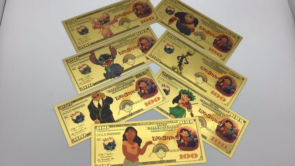 Lot of Lilo & Stitch Gold Bills