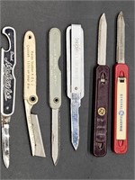 6- Advertising Pieces are Razors & Folding Knives