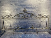 LARGE WROUGHT IRON PLATE AND CUP HOLDER