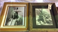 2 Native American Photos Framed