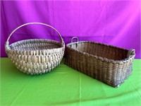 Antique Hand Made Taconic Baskets w Handles