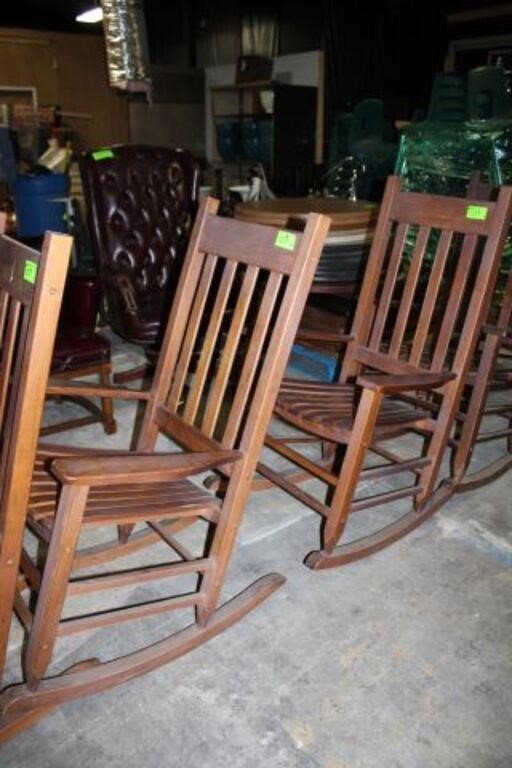 (2) Wooden Rocking Chairs