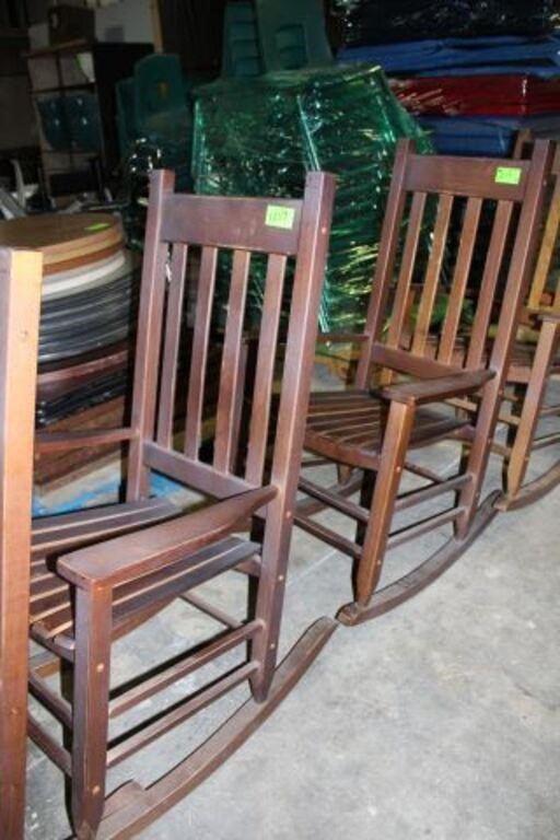 (2) Wooden Rocking Chairs