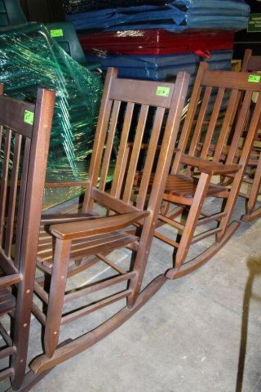 (2) Wooden Rocking Chairs