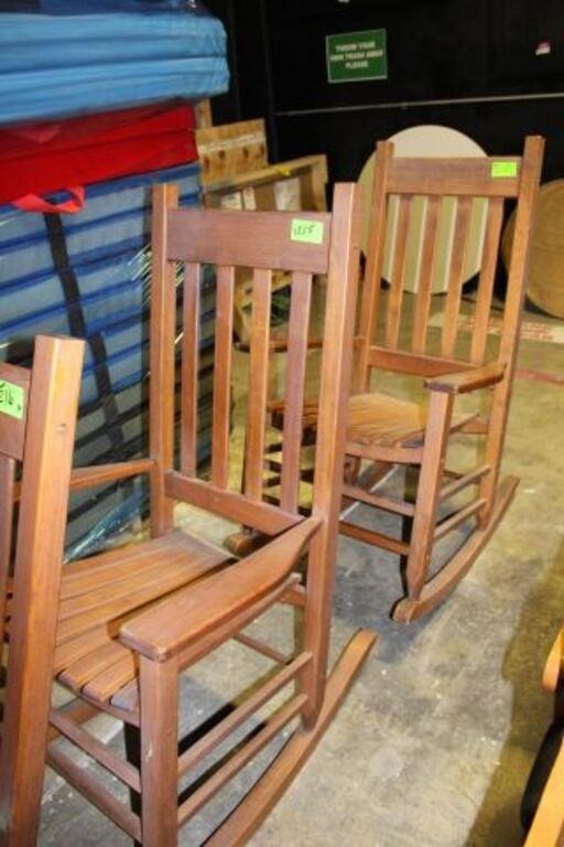 (2) Wooden Rocking Chairs