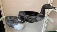 16" Ceramic Loon Planter & Bank