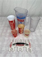 Lot: Vtg Coca-Cola Plastic Cups & Collectibles