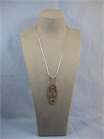 SS Vtg Mexico Pendant & Necklace Hallmarked