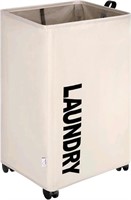 SweetMemo X-Large Laundry Hamper on Wheels - 27.5